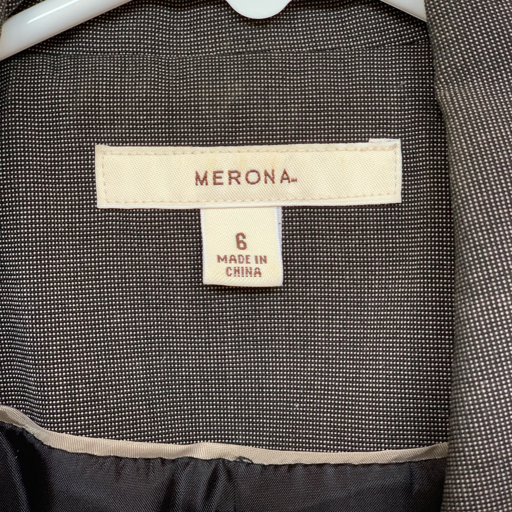 Merona Blazer Gray Single Button - Picture 6 of 7